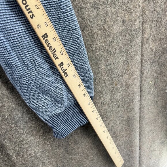 Southern Tide Sweatshirt Men 2XL Blue Heather Cotton Waffle Knit Crewneck - Picture 5 of 10